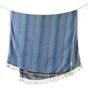 Salt Rag Beach Towel - "Blue Hippie Rag" [Sand Free Turkish Beach Towel]